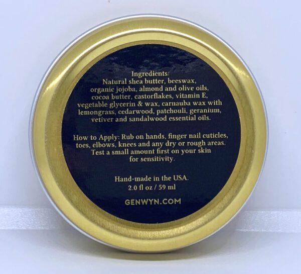 A tin of natural beeswax with the label.